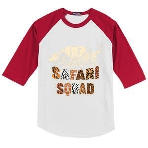 Cool Safari Squad African Family Summer Vacation Gift Kids Colorblock Raglan Jersey