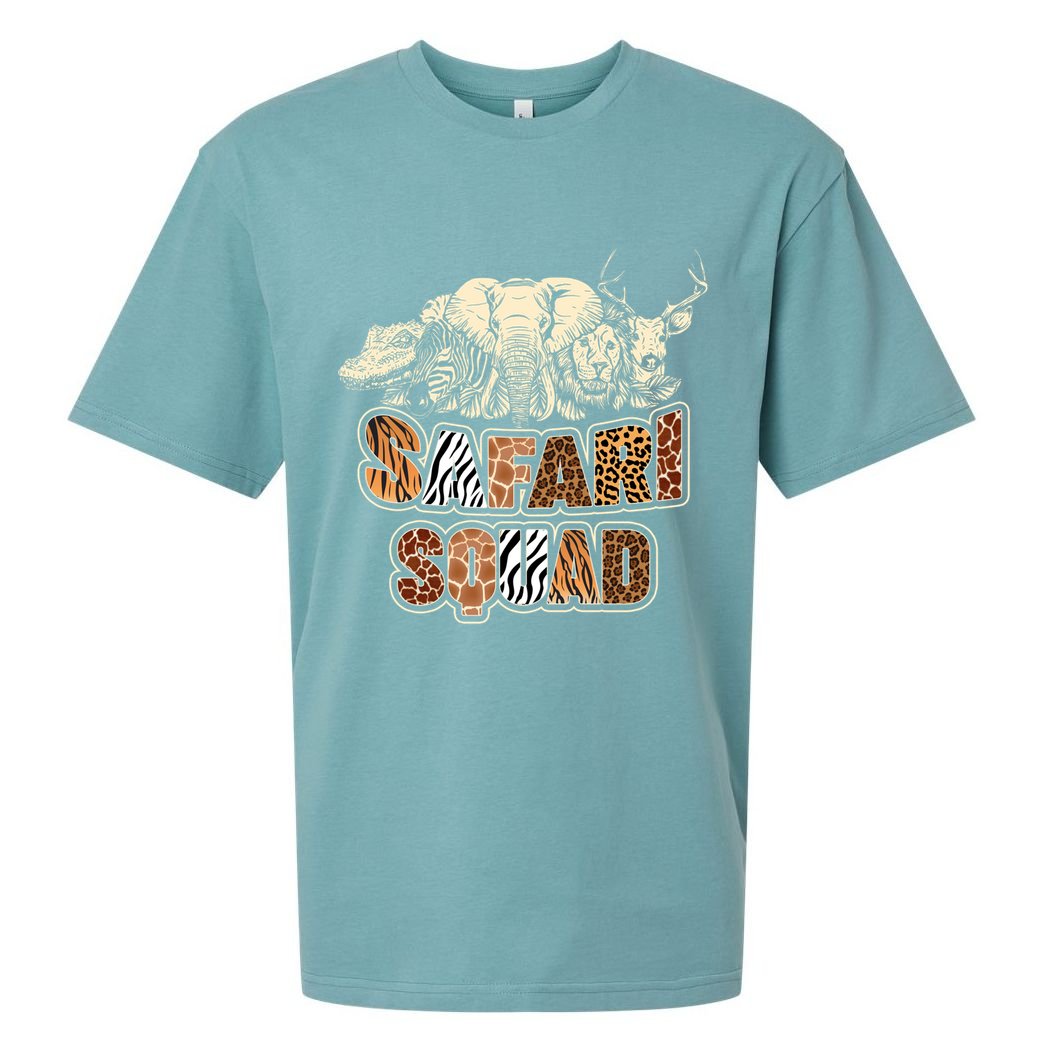 Cool Safari Squad African Family Summer Vacation Gift Sueded Cloud Jersey T-Shirt