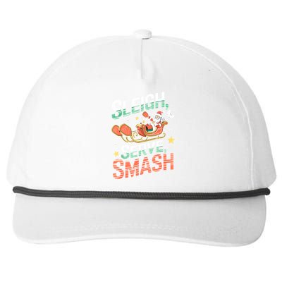 Christmas Sleigh Serve Smash Pickleball Santa Fun Gift Snapback Five-Panel Rope Hat