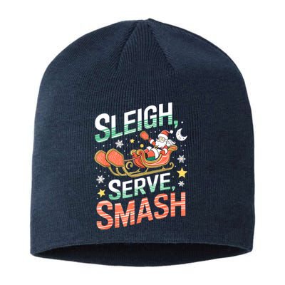 Christmas Sleigh Serve Smash Pickleball Santa Fun Gift Sustainable Beanie