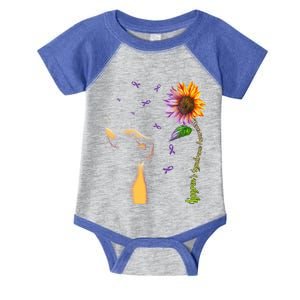 Cat Sunflower Sjogren's Syndrome Awareness Gift Infant Baby Jersey Bodysuit