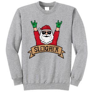 Christmas Sleigher Santa Rock Xmas Rocker Tall Sweatshirt