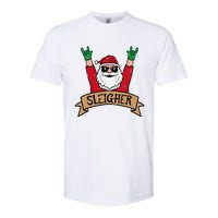 Christmas Sleigher Santa Rock Xmas Rocker Softstyle CVC T-Shirt