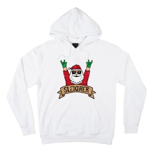 Christmas Sleigher Santa Rock Xmas Rocker Hoodie