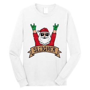 Christmas Sleigher Santa Rock Xmas Rocker Long Sleeve Shirt