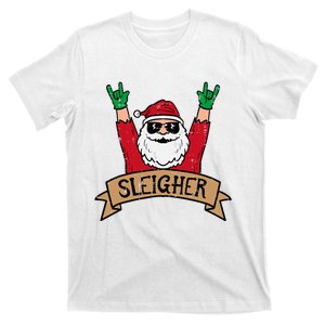 Christmas Sleigher Santa Rock Xmas Rocker T-Shirt