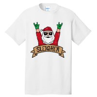 Christmas Sleigher Santa Rock Xmas Rocker Tall T-Shirt