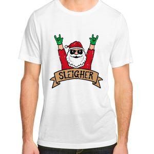 Christmas Sleigher Santa Rock Xmas Rocker Adult ChromaSoft Performance T-Shirt