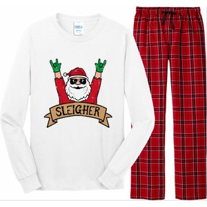 Christmas Sleigher Santa Rock Xmas Rocker Long Sleeve Pajama Set