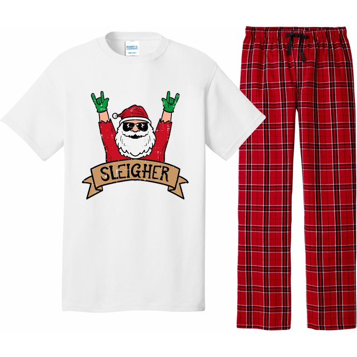 Christmas Sleigher Santa Rock Xmas Rocker Pajama Set