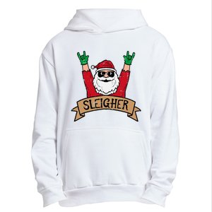 Christmas Sleigher Santa Rock Xmas Rocker Urban Pullover Hoodie