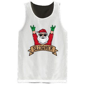 Christmas Sleigher Santa Rock Xmas Rocker Mesh Reversible Basketball Jersey Tank