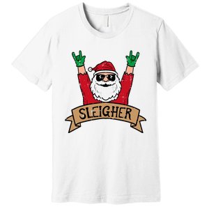 Christmas Sleigher Santa Rock Xmas Rocker Premium T-Shirt