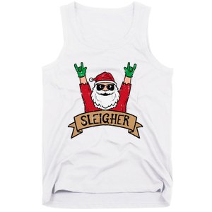 Christmas Sleigher Santa Rock Xmas Rocker Tank Top