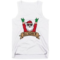 Christmas Sleigher Santa Rock Xmas Rocker Tank Top