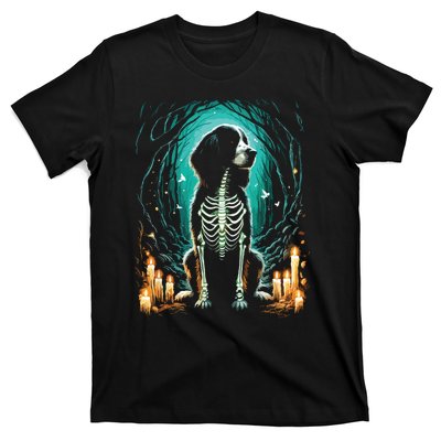 Cool Springer Spaniel Dog Skeleton Halloween Dog Mom Dad T-Shirt