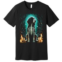 Cool Springer Spaniel Dog Skeleton Halloween Dog Mom Dad Premium T-Shirt