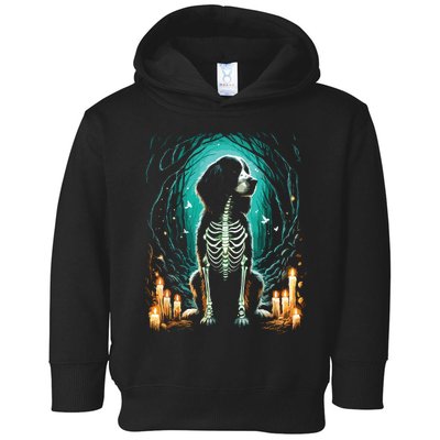 Cool Springer Spaniel Dog Skeleton Halloween Dog Mom Dad Toddler Hoodie