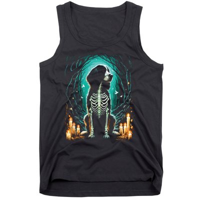 Cool Springer Spaniel Dog Skeleton Halloween Dog Mom Dad Tank Top