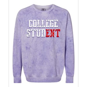 College Stud Student Funny Novelty Humor Colorblast Crewneck Sweatshirt