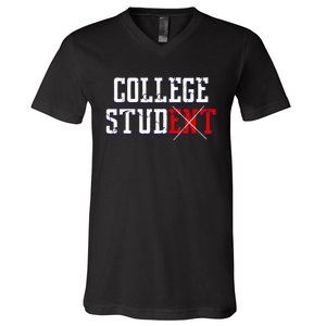 College Stud Student Funny Novelty Humor V-Neck T-Shirt