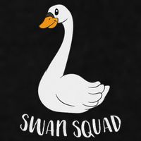 Cute Swan Squad Funny Team Swans Ladies PosiCharge Tri-Blend Wicking Tank