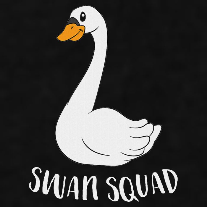 Cute Swan Squad Funny Team Swans Ladies PosiCharge Tri-Blend Wicking Tank