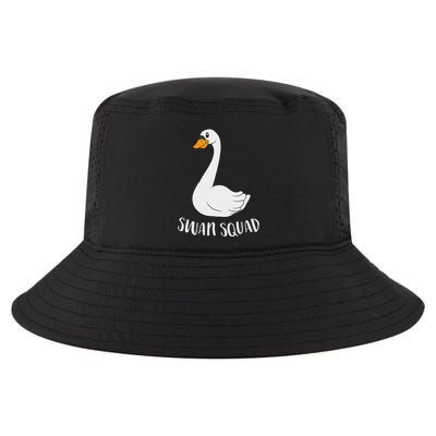 Cute Swan Squad Funny Team Swans Cool Comfort Performance Bucket Hat