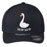 Cute Swan Squad Funny Team Swans Flexfit Unipanel Trucker Cap