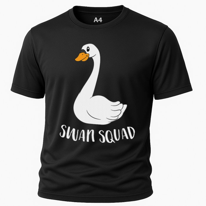 Cute Swan Squad Funny Team Swans Performance Shirt