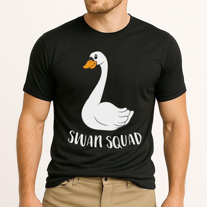 Cute Swan Squad Funny Team Swans Performance Shirt
