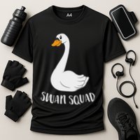 Cute Swan Squad Funny Team Swans Performance Shirt