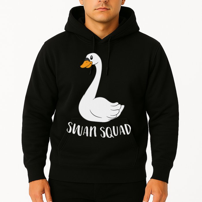 Cute Swan Squad Funny Team Swans Hoodie
