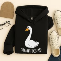 Cute Swan Squad Funny Team Swans Hoodie