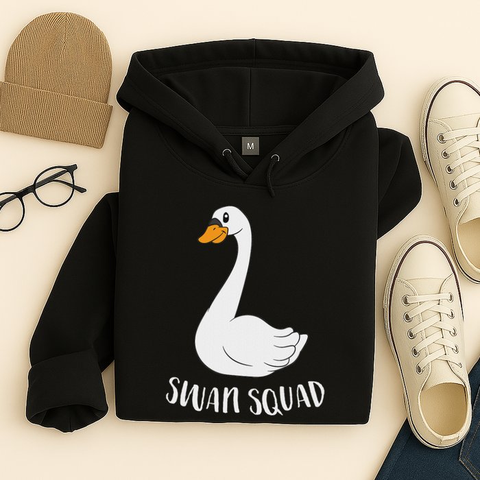 Cute Swan Squad Funny Team Swans Hoodie