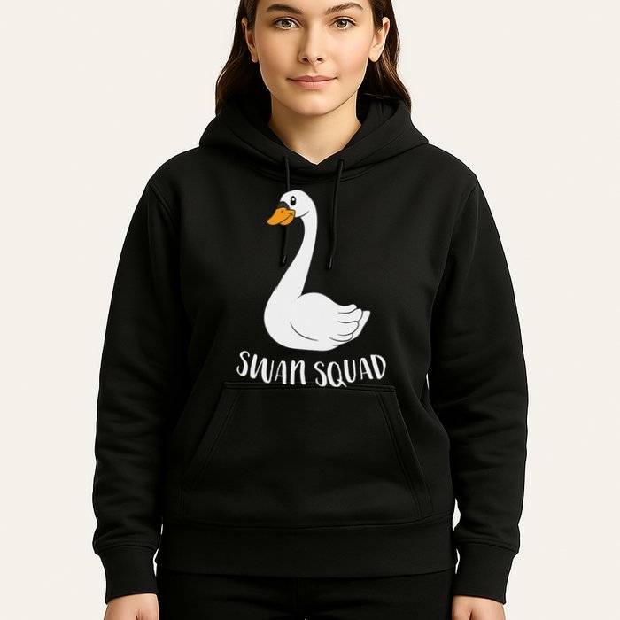 Cute Swan Squad Funny Team Swans Hoodie