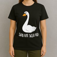 Cute Swan Squad Funny Team Swans T-Shirt
