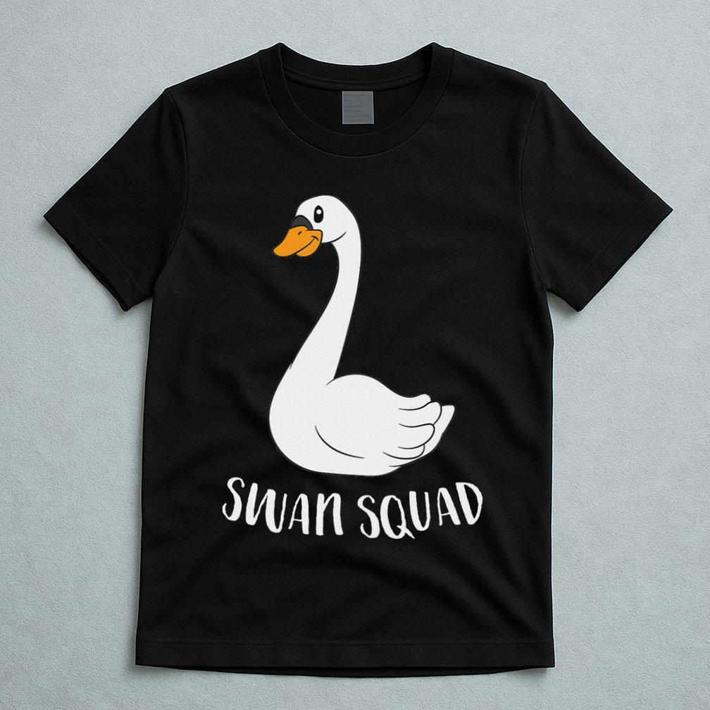 Cute Swan Squad Funny Team Swans T-Shirt