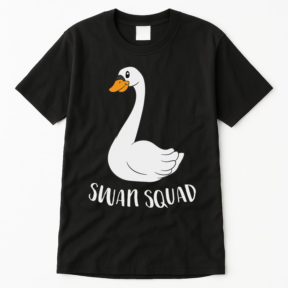 Cute Swan Squad Funny Team Swans Tall T-Shirt