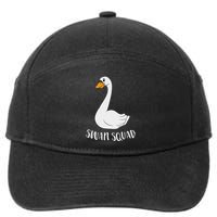 Cute Swan Squad Funny Team Swans 7-Panel Snapback Hat