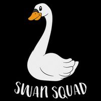 Cute Swan Squad Funny Team Swans 7-Panel Snapback Hat