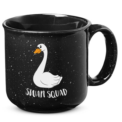 Cute Swan Squad Funny Team Swans 15oz Campfire Ceramic Mug