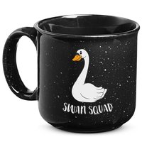 Cute Swan Squad Funny Team Swans 15oz Campfire Ceramic Mug