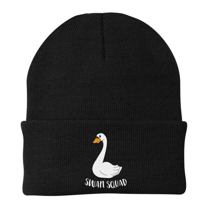 Cute Swan Squad Funny Team Swans Beanie