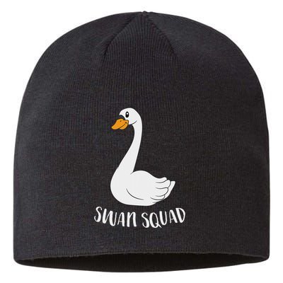 Cute Swan Squad Funny Team Swans Sustainable Beanie