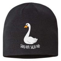 Cute Swan Squad Funny Team Swans Sustainable Beanie