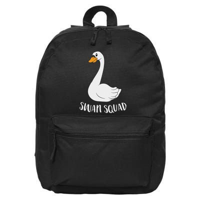 Cute Swan Squad Funny Team Swans 16 in Basic Backpack