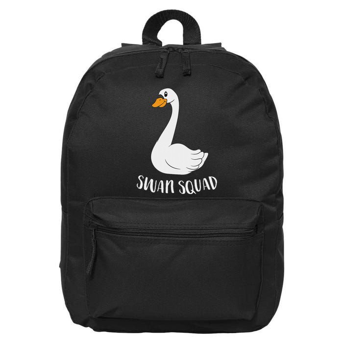 Cute Swan Squad Funny Team Swans 16 in Basic Backpack