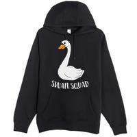 Cute Swan Squad Funny Team Swans Premium Pullover Hoodie