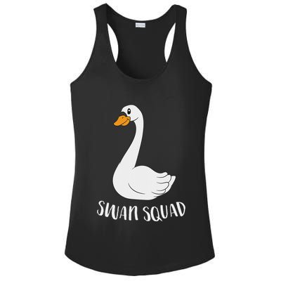 Cute Swan Squad Funny Team Swans Ladies PosiCharge Competitor Racerback Tank
